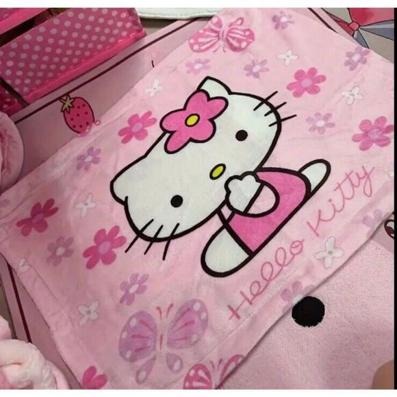 🔥Sanrio Hello Kitty Pink Plush Fleece 30”x20” Pillow Case Easter Gift BNWT🔥 - Picture 8 of 8